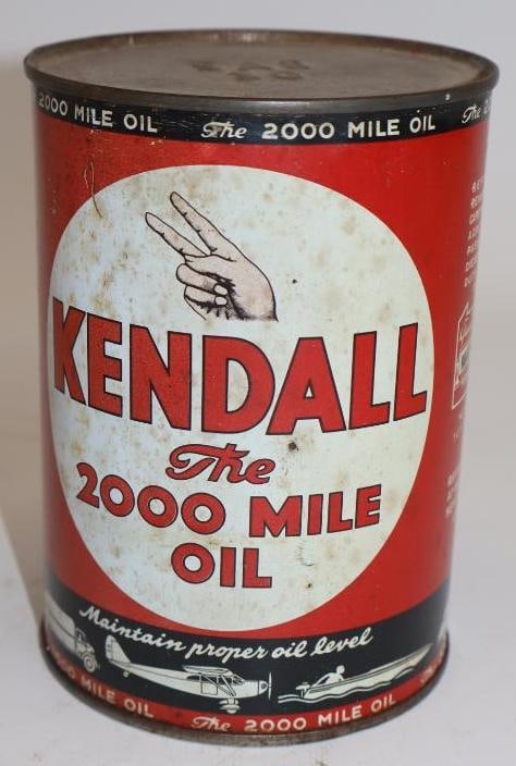 Kendall The Two Thousand Mile Oil One Quart Metal Oil Can (1 of 4)
