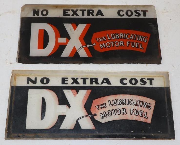 Group Of D-X Gas Pump Advertising Ad Glass (1 of 4)