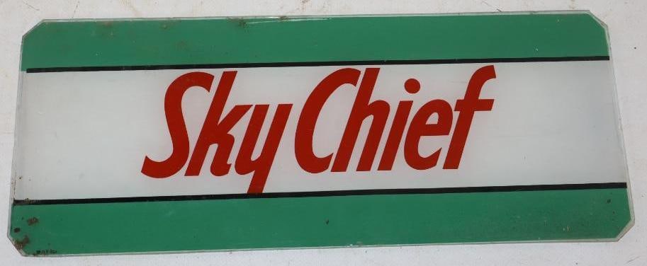Texaco Sky Chief Gas Pump Advertising Ad Glass (1 of 2)