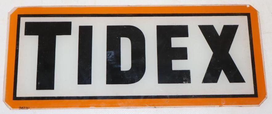 Tidex Gas Pump Advertising Ad Glass (1 of 2)