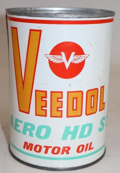 Veedol Aero HD S1 Metal One Quart Oil Can (1 of 5)
