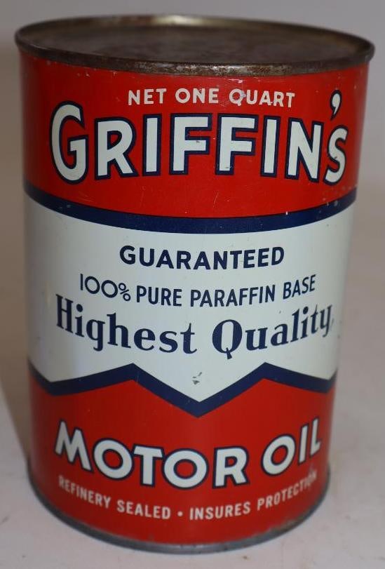 Griffin's Highest Quality Metal One Quart Oil Can (1 of 4)