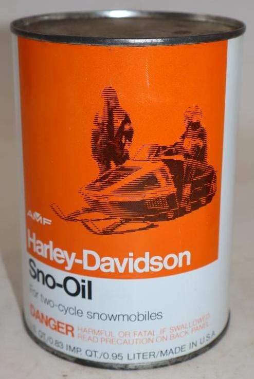 Harley-Davidson Sno-Oil Metal One Quart Oil Can (1 of 5)