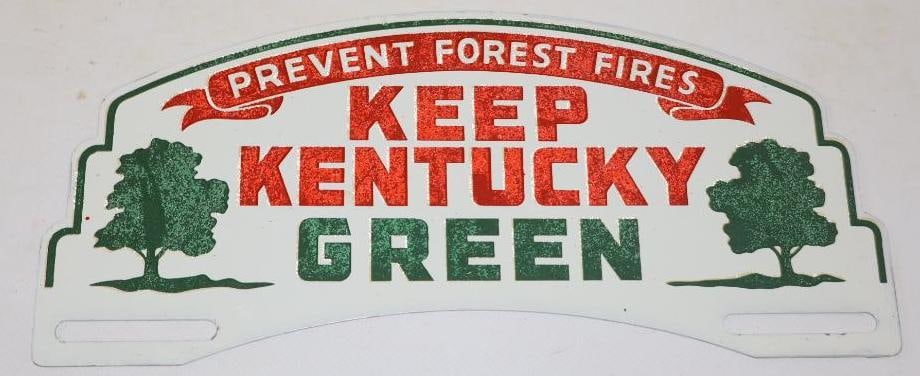 Keep Kentucky Green Prevent Forest Fires License Plate Topper (1 of 2)