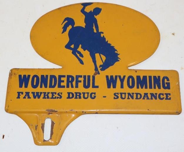 Wonderful Wyoming Fawks Drug-Sundance License Plate Topper: 6.25" x 6"