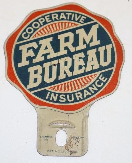 Co-Operative Co-Op Farm Bureau Insurance License Plate Topper: 3.5" x 4.5"