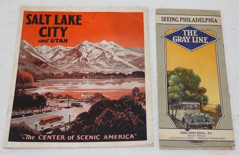 Group Of 2 The Grayline & Salt lake City 1920's Tour Books With Bus Scenes (1 of 4)