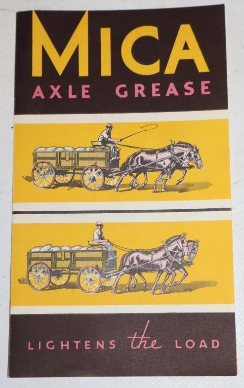 Standard Oil Mica Axel Grease Pamphlet: 6x 3.5
