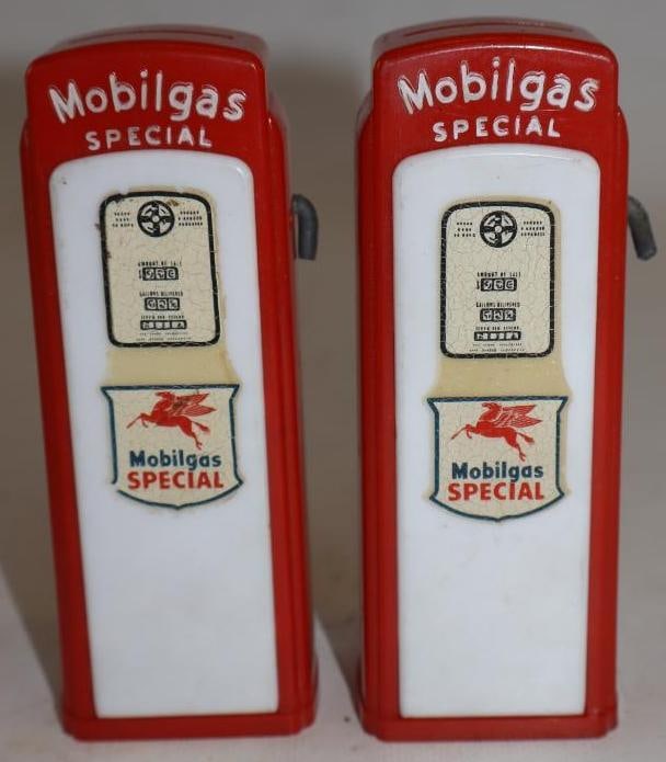 Group Of 2 Mobil Gas Special Gas Pump Shaped Coin Banks (1 of 3)