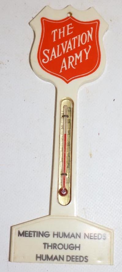 Salvation Army Advertising Pole Sign Thermometer (1 of 2)
