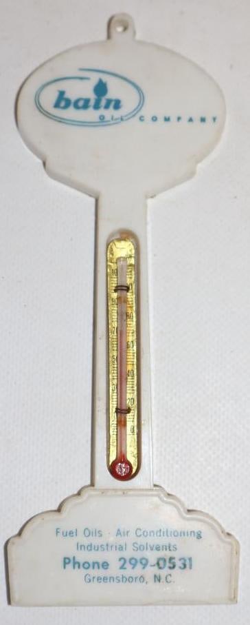 Bain Oil Advertising Pole Sign Thermometer (1 of 2)
