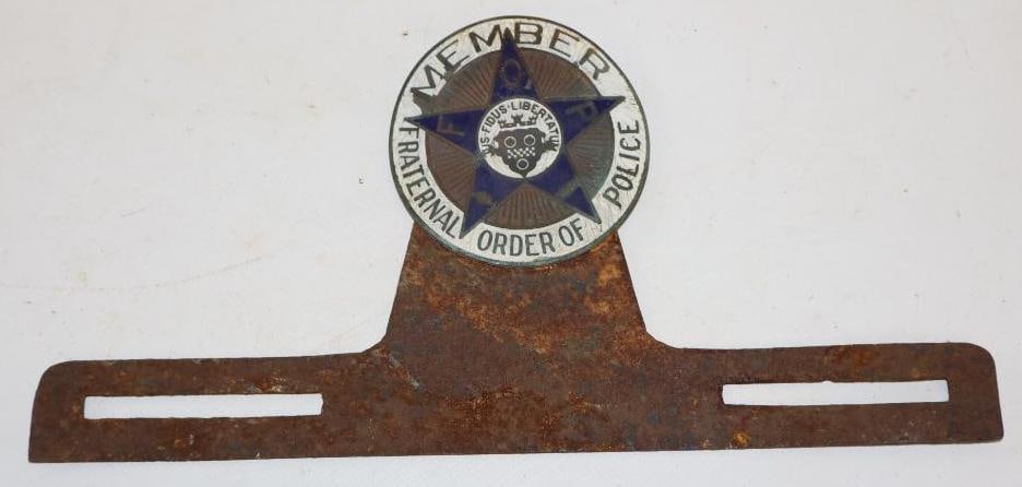 FOP Member Cloisonne License Plate Topper: 10.5x 5