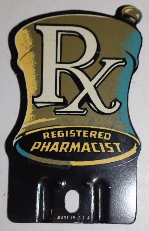 Registered Pharmacist Advertising License Plate Topper: 3x 5