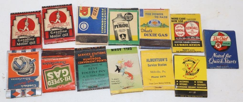 Group Of 12 Gas & Oil Advertising Matchbooks (1 of 4)