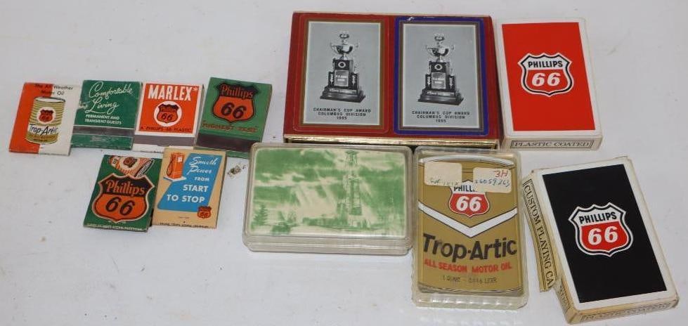 Group Of 10 Phillips 66 Advertising Playing Cards & Matchbooks (1 of 5)