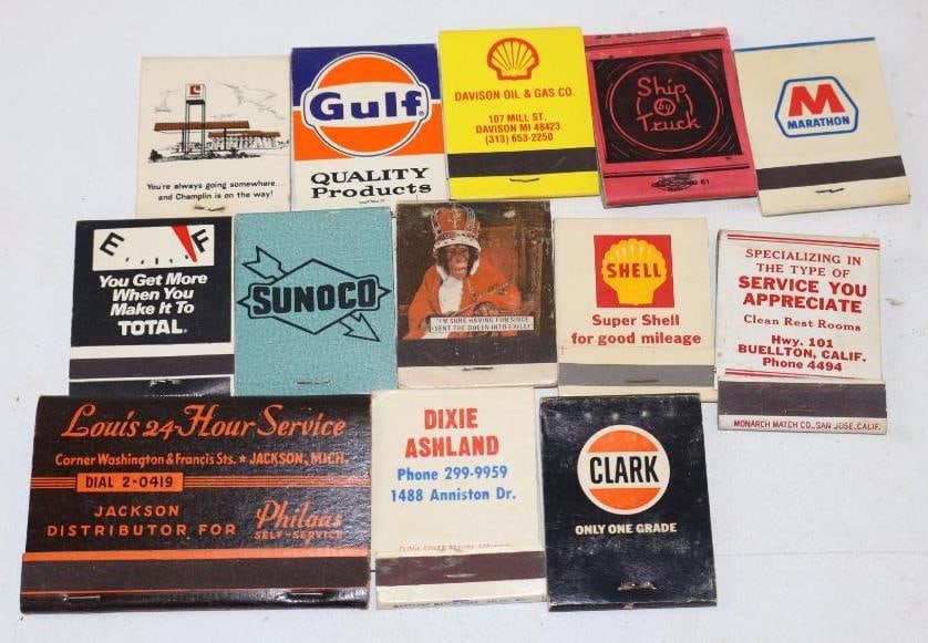 Group Of 13 Gas & Oil Advertising Matchbooks (1 of 6)