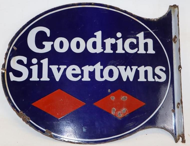DSP Goodrich Silvertowns Tire Advertising Flange Sign (1 of 6)