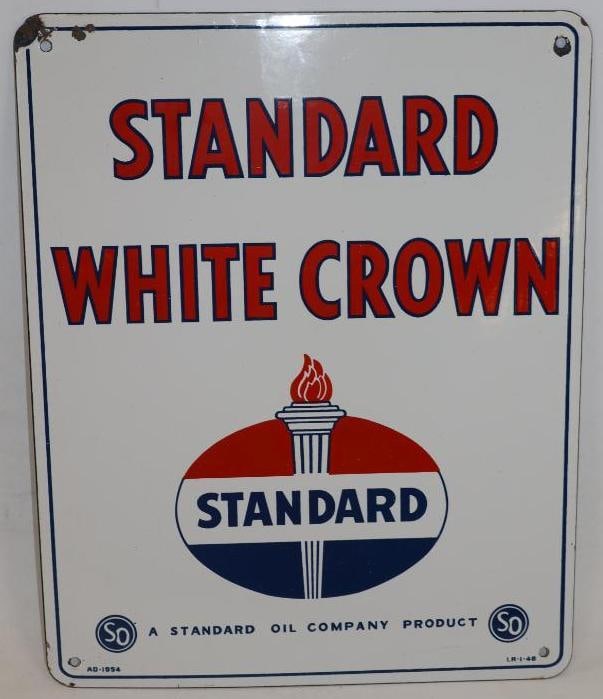 Standard White Crown SSP Gas Pump Sign (1 of 6)
