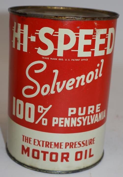 Hi-Speed Soverignoil One Quart Metal Oil Can (1 of 5)