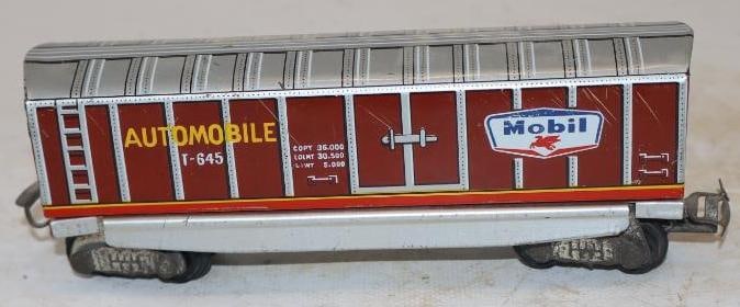 Mobil Tin Litho Toy Train Box Car (1 of 3)