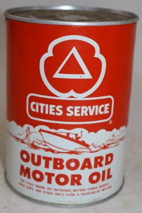 Cities Service One Quart Outboard Composite Oil Can (1 of 5)