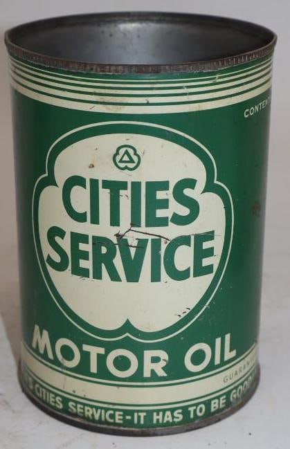 Cities Service Metal One Quart Oil Can (1 of 5)