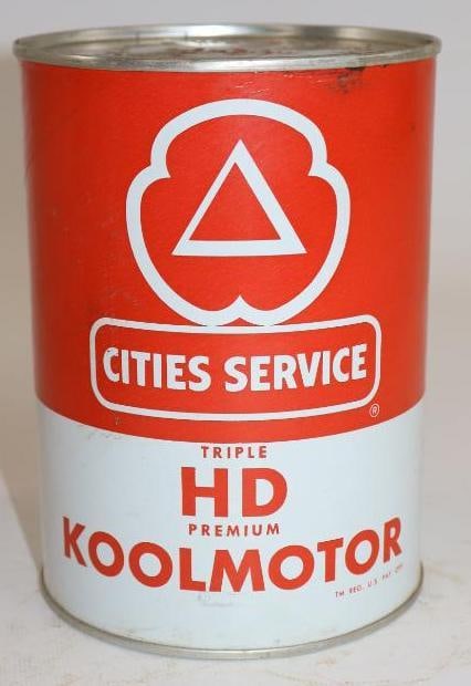 Cities Service Triple HD Premium Kool Motor Composite One Quart Oil Can (1 of 5)