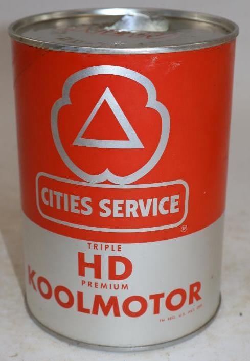 Cities Service Triple HD Premium Kool Motor Composite One Quart Oil Can (1 of 5)