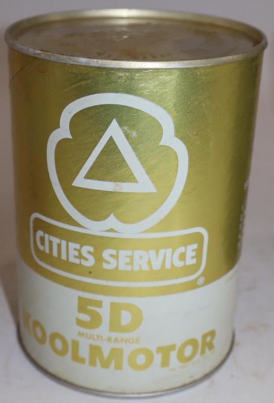Cities Service 5D Multirange Kool Motor Composite One Quart Oil Can (1 of 5)