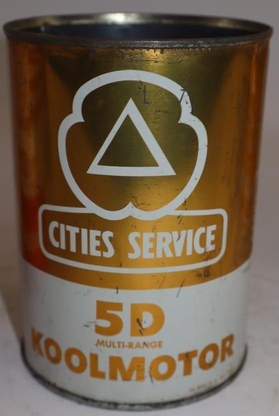 Cities Service 5D Multirange Kool Motor Metal One Quart Oil Can (1 of 5)