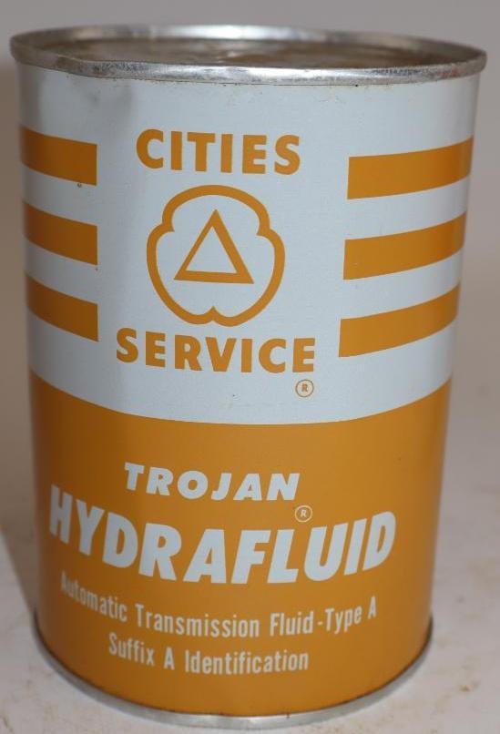 Cities Service Trojan Hydrafluid Aluminum One Quart Oil Can (1 of 5)