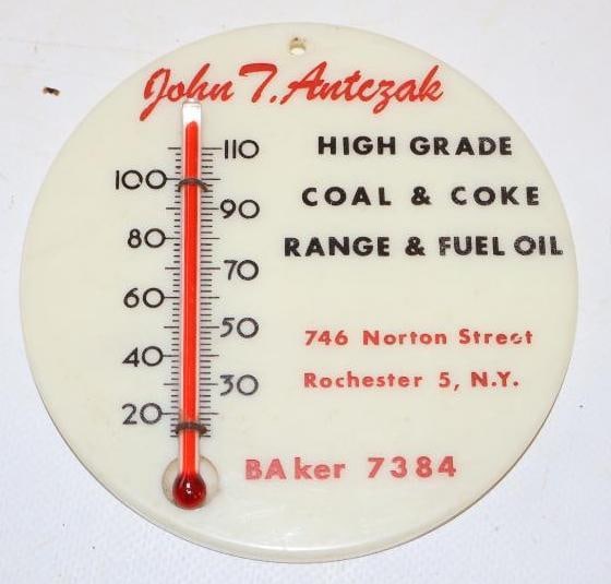 John T. Antezak High Grade Coal and Coke Range Advertising Thermometer (1 of 2)