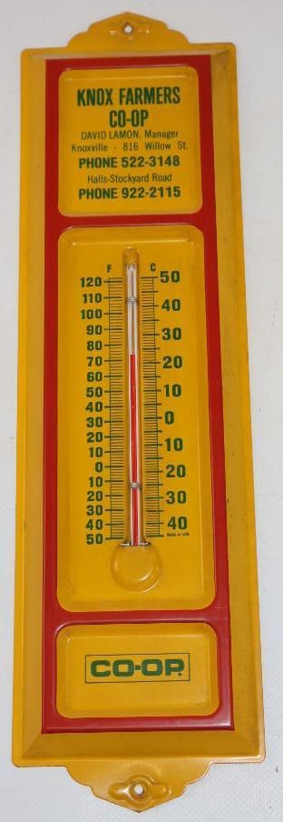 Know Farmers Co-Op Knoxville, TN Metal Advertising Thermometer (1 of 4)