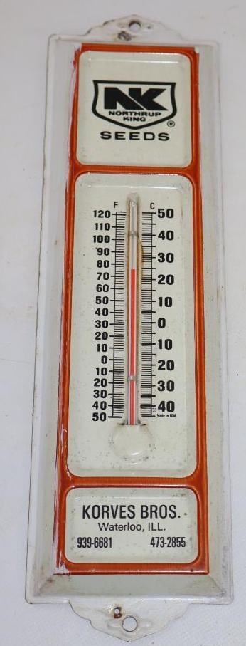 Northrup King Seeds Waterloo, IL Metal Advertising Thermometer (1 of 4)