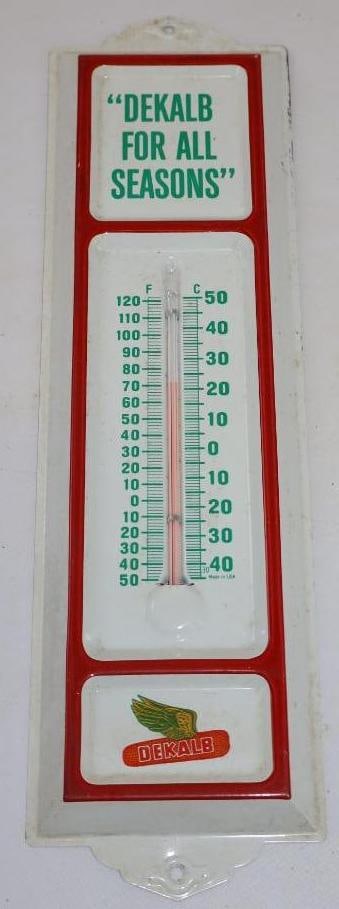 Dekalb Seeds "For All Seasons" Metal Advertising Thermometer (1 of 4)