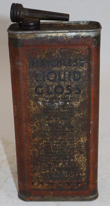 Standard Oil Matchless Liquid Gloss One Pint Metal Oil Can (1 of 4)