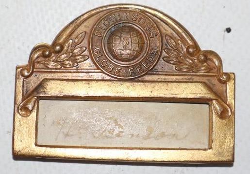 Dickinson's Globe Feeds Employee Pin Back Badge (1 of 2)
