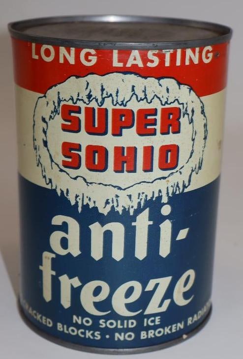 Super Sohio Antifreeze Metal One Quart Oil Can (1 of 5)