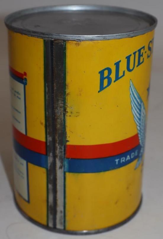 Blue-Star Metal One Quart Oil Can with Eagle - 4