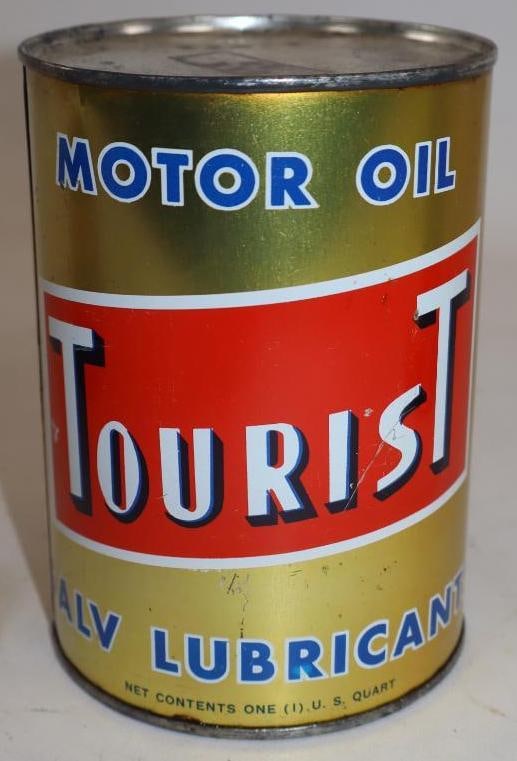 Tourist Metal One Quart Oil Can: Empty. 32oz