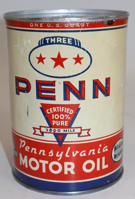 Three Star Penn Metal One Quart Oil Can (1 of 5)