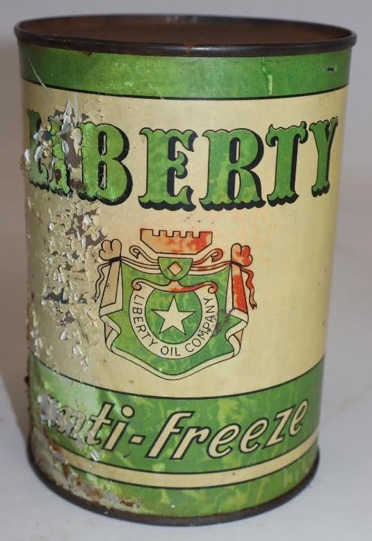 Liberty Antifreeze Metal One Quart Oil Can (1 of 5)