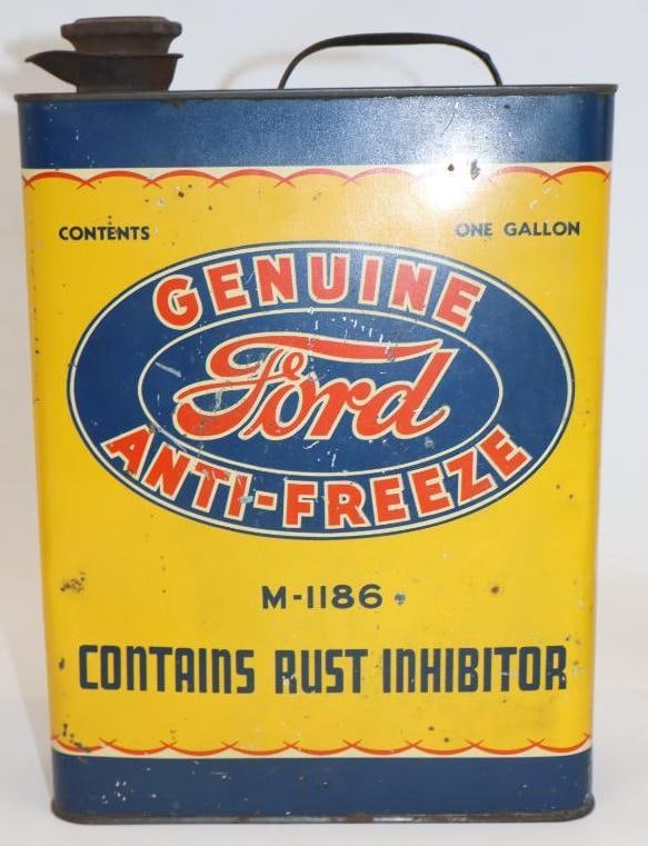 Genuine Ford Antifreeze Slim One Gallon Oil Can (1 of 4)