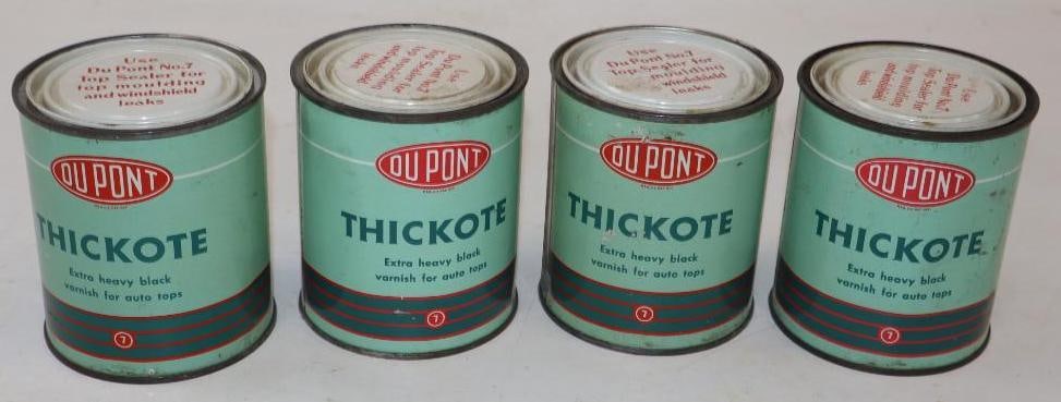 Group Of 4 DuPont Thickote Advertising Auto Cans (1 of 4)