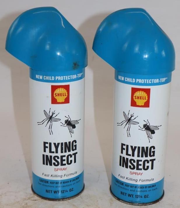Group of 2 Shell Flying Insect Early Aerosol Cans (1 of 2)