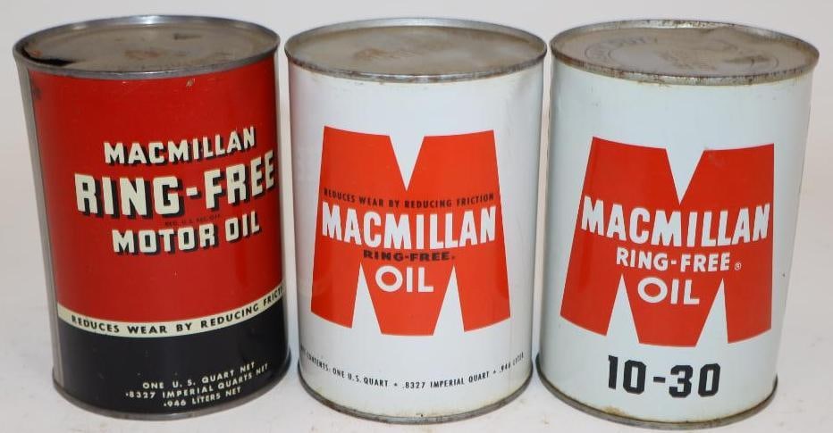 Group of 2 Different Socony-Vacuum Mobiloil One Quart Metal Oil Cans (1 of 2)