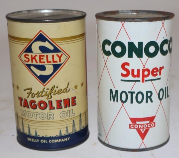 Group of 2 Skelly and Conoco Oil Can Shaped Coin Banks (1 of 3)