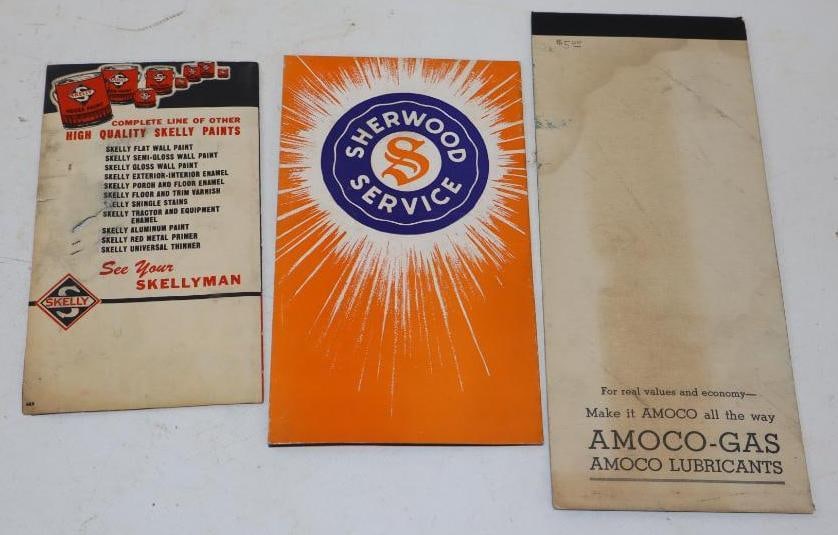 Group Of 3 Skelly , Amoco & Betholine Sinclair Bowling, bridge & Paint Books & Brochure (1 of 2)