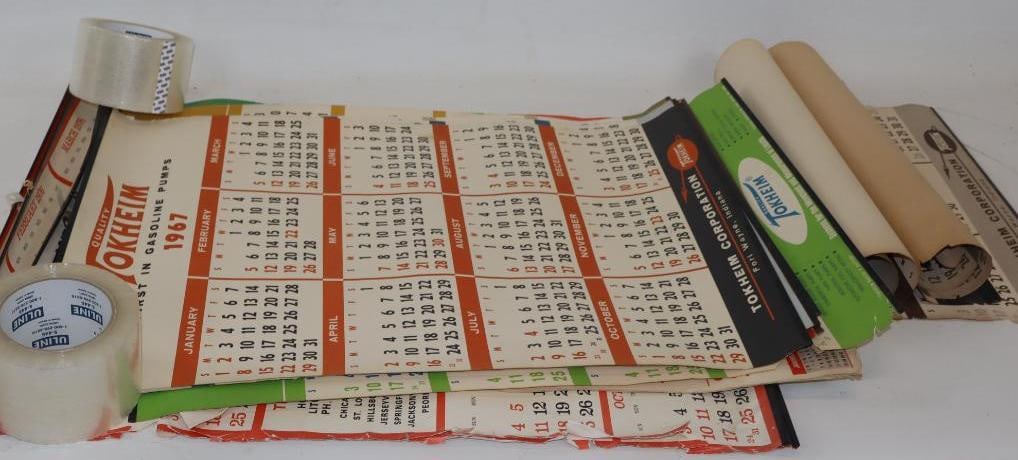 Group Of 7 1960's Tokheim Advertising Calendars (1 of 4)