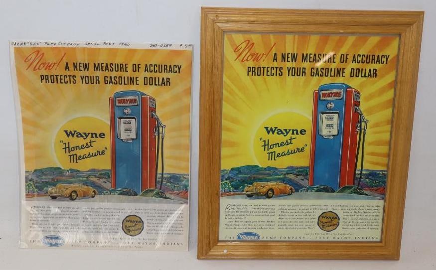 Group Of 2 Wayne Gas Pump Saturday Evening Post Advertisements (1 of 4)